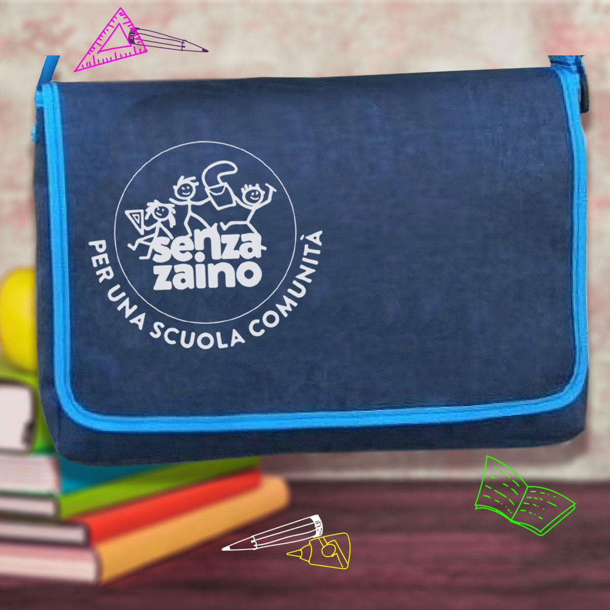 Borsa a tracolla essenziale con Zip - 05