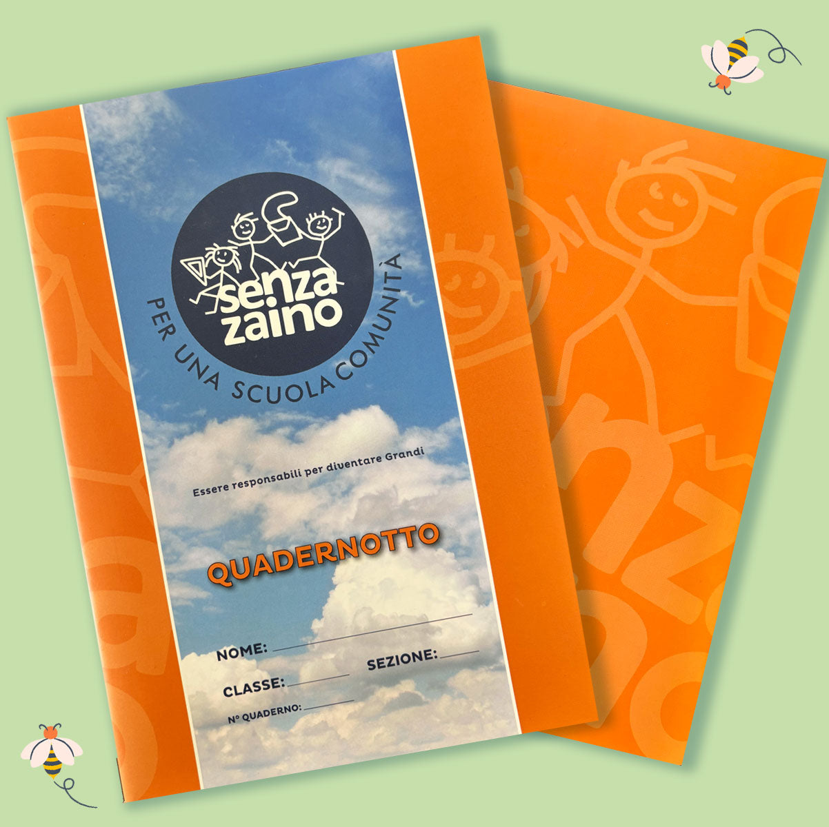 Quadernotto B arancione vivo - Classe Prima - 64 pagine