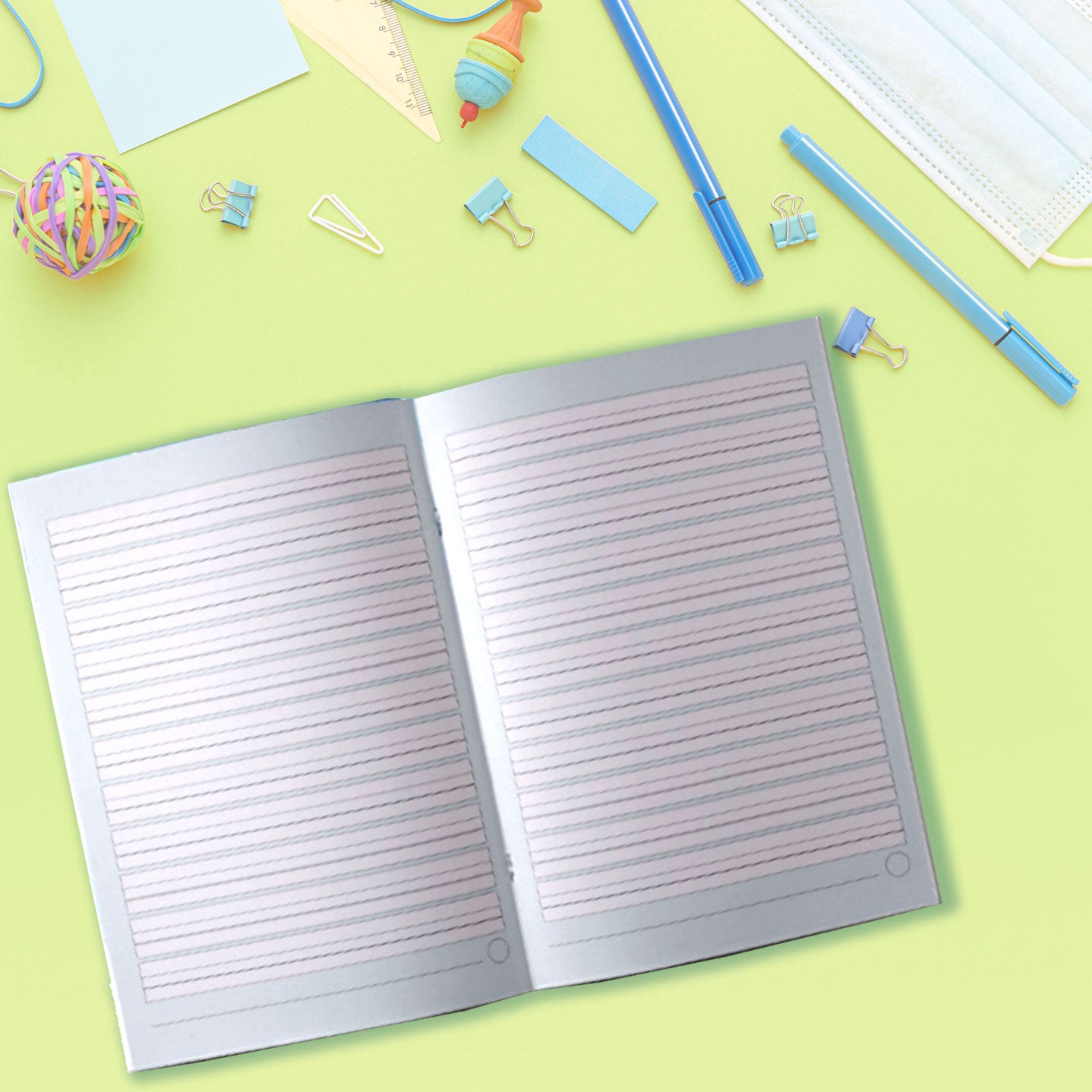 Quadernotto F - Celeste - Classe Seconda - 64 pagine