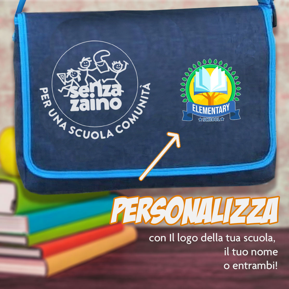 Borsa a tracolla essenziale con Zip - 05