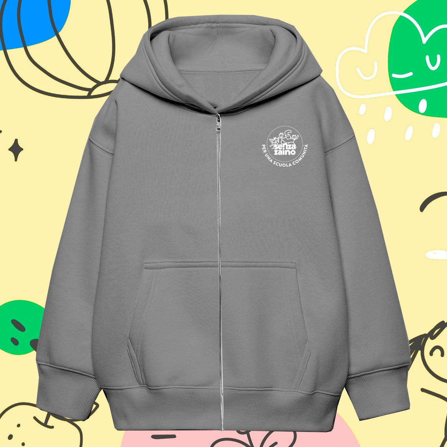 Felpa con Zip Unisex