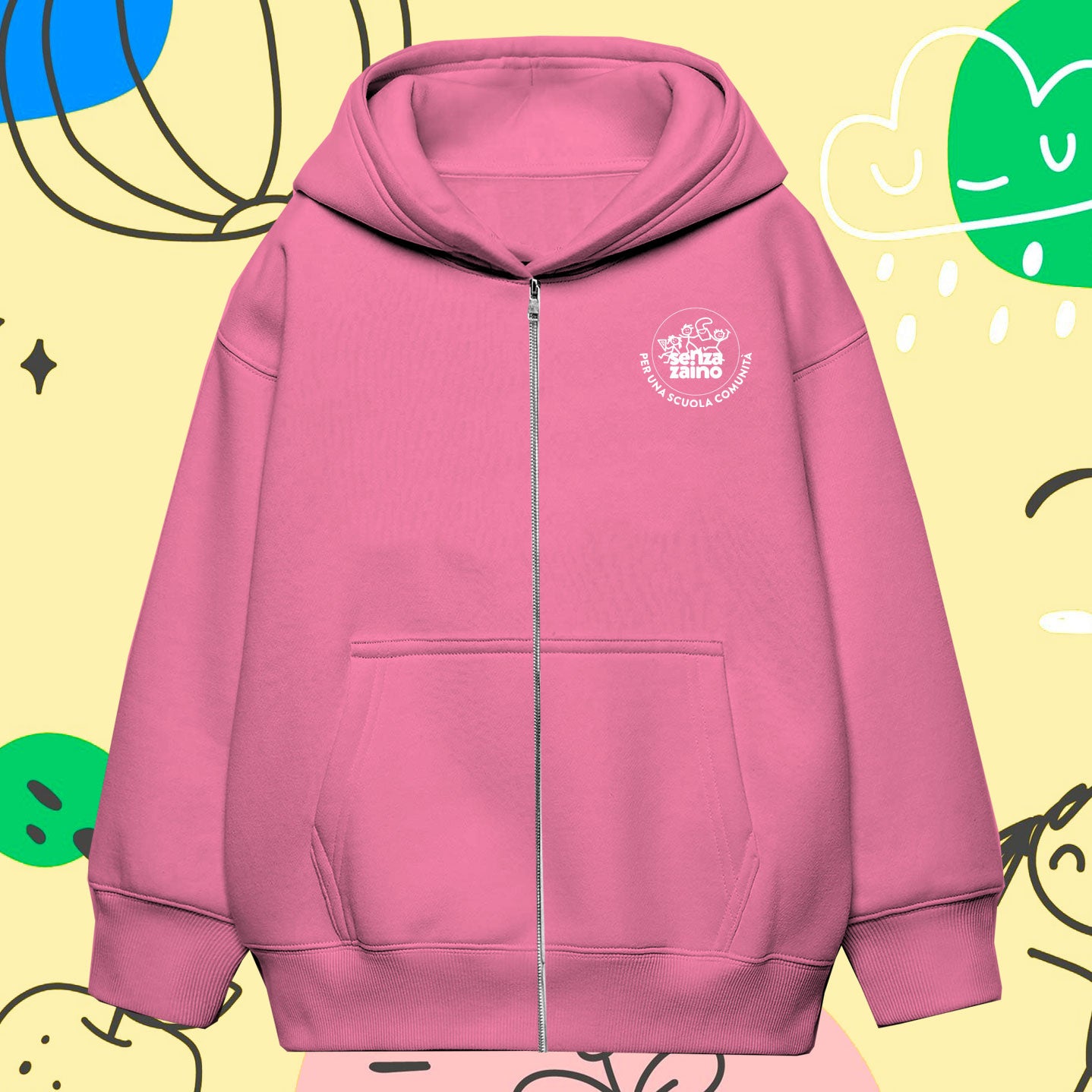 Felpa con Zip Unisex