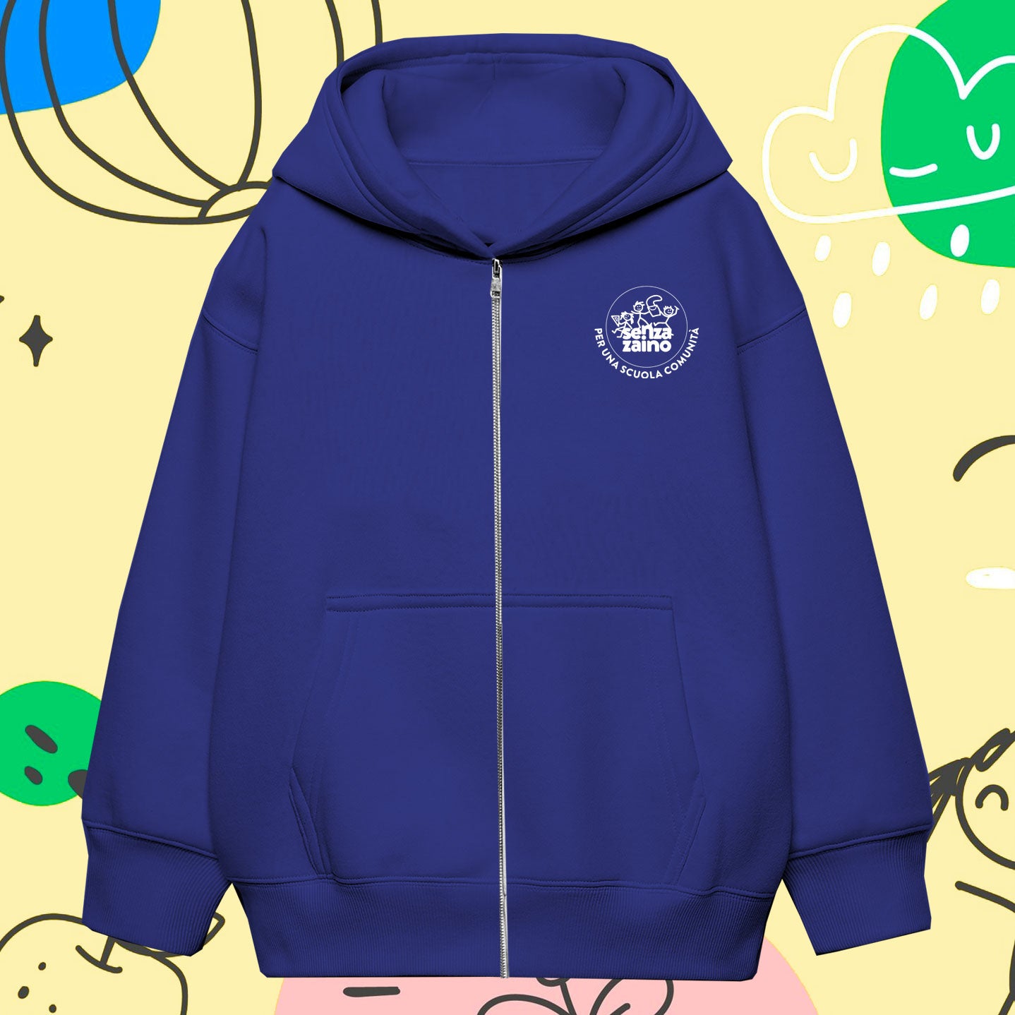 Felpa con Zip Unisex